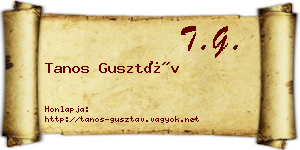 Tanos Gusztáv névjegykártya