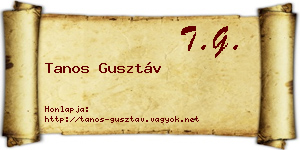 Tanos Gusztáv névjegykártya