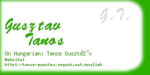 gusztav tanos business card